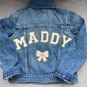 Kids Denim Jacket with Bow Detail